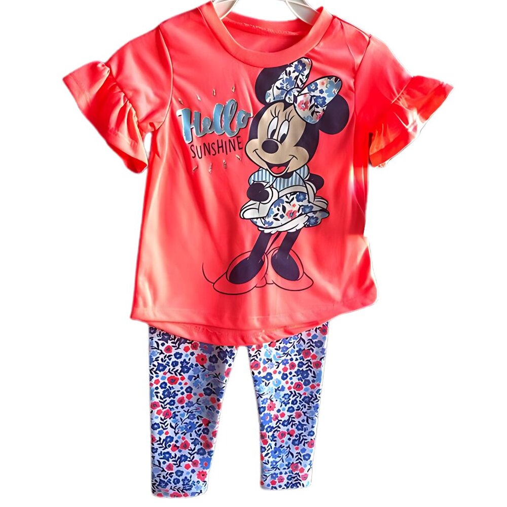 Minnie Mouse Baby Leggings Outfit. NWT 12  Months Hello Sunshine Disney